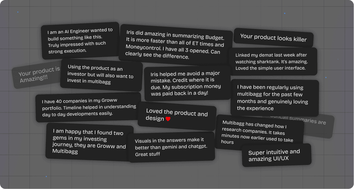 Multibagg AI User Testimonials